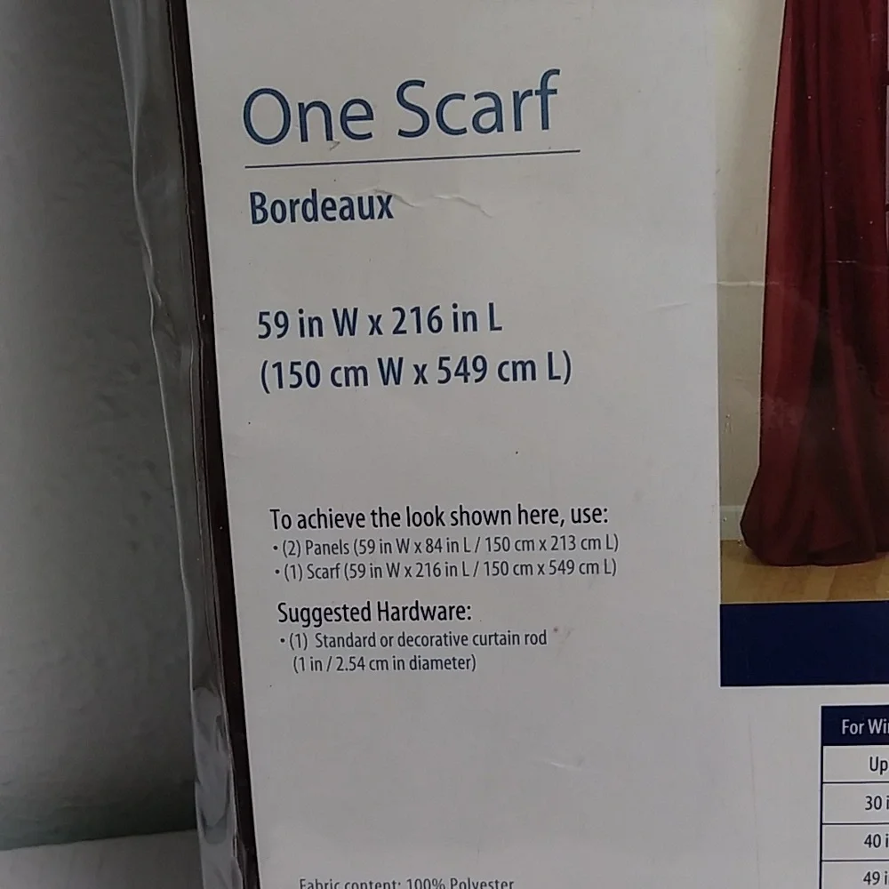 FINAL SALE ✨ 🔥Curtains - 1 Scarf - 2 Single Valance Bundle Of 3  FINAL SALE